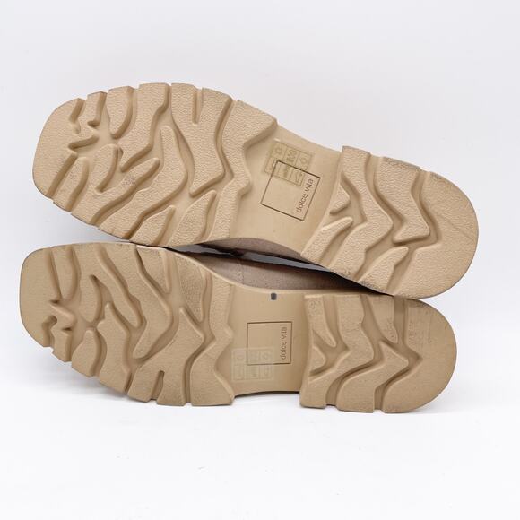 Dolce Vita Women's Elias Lug Sole Tailored Loafer Flats Dune Suede Size 7.5 - Picture 7 of 12